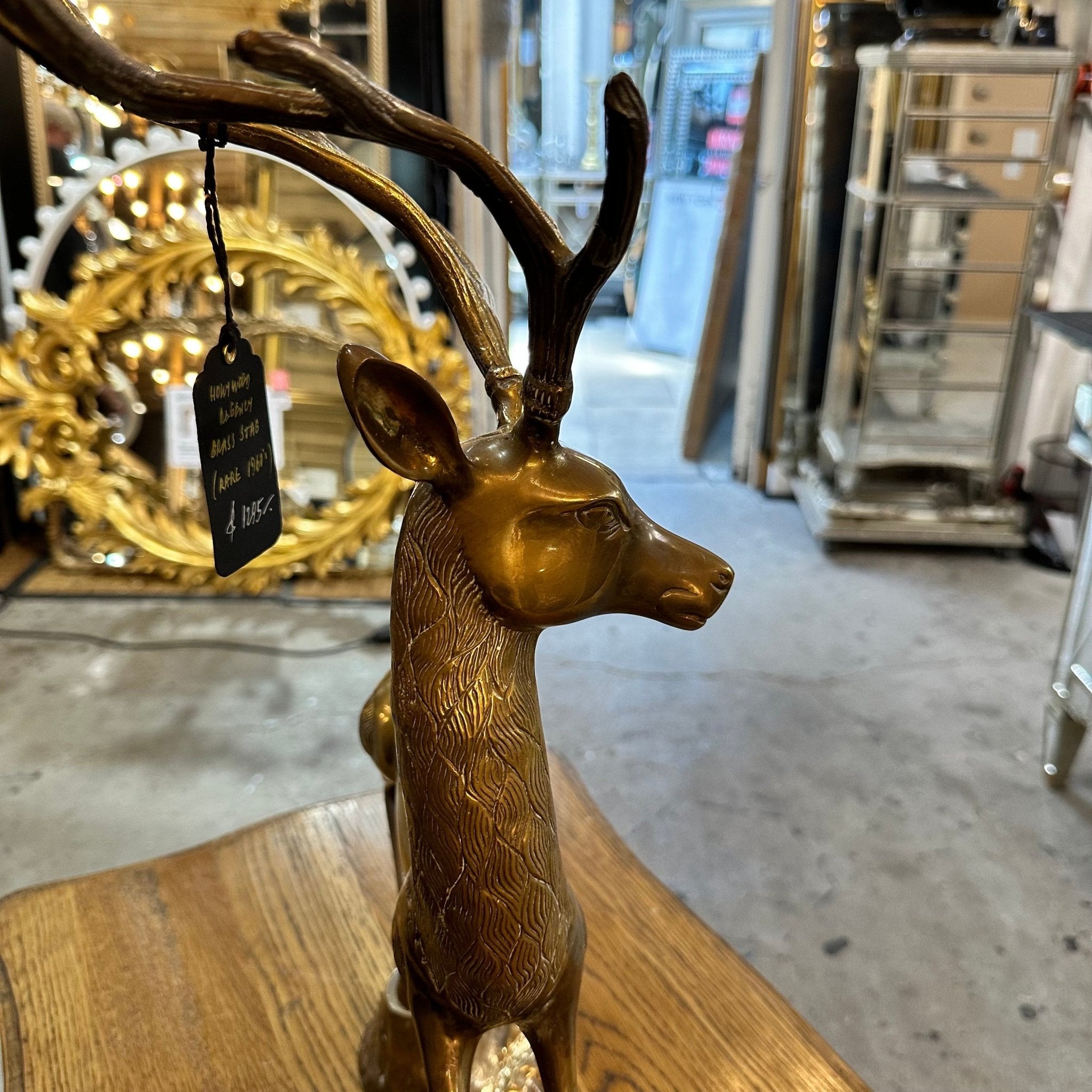 Hollywood Regency Brass Stag - Mirror Mirror Australia
