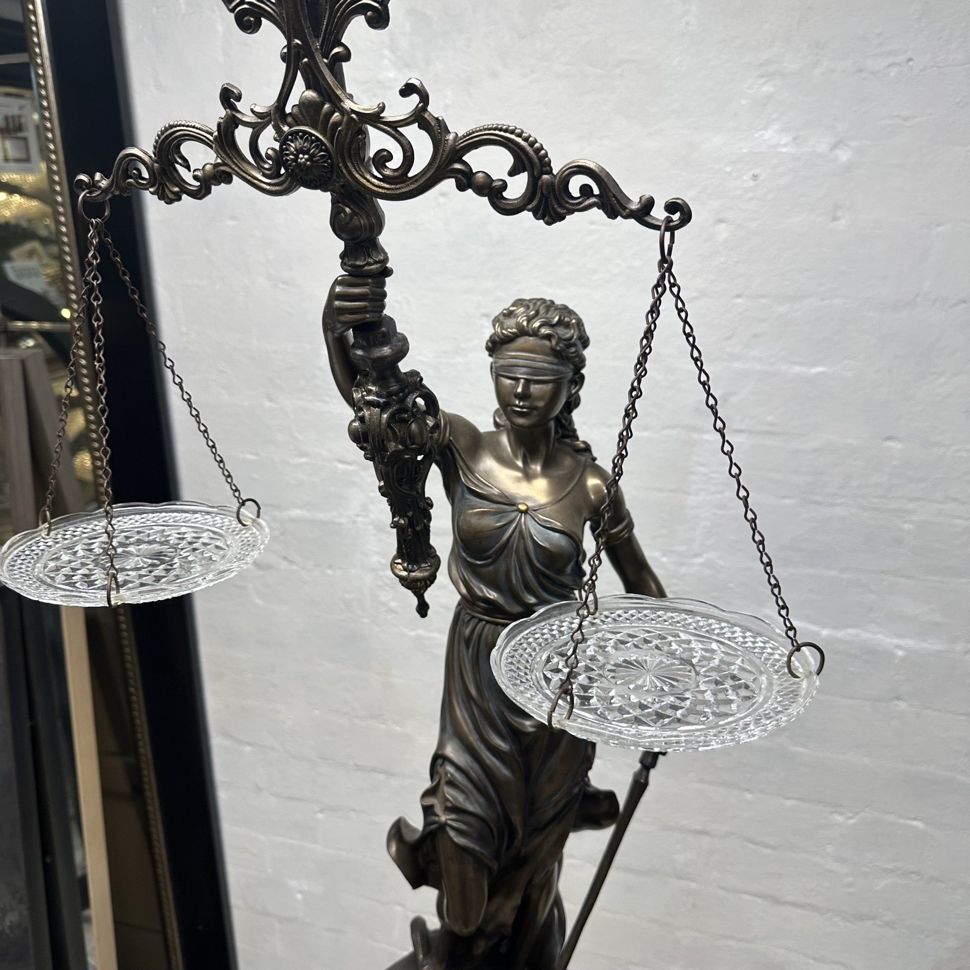Lady of Justice Statue & Plinth - Mirror Mirror Australia