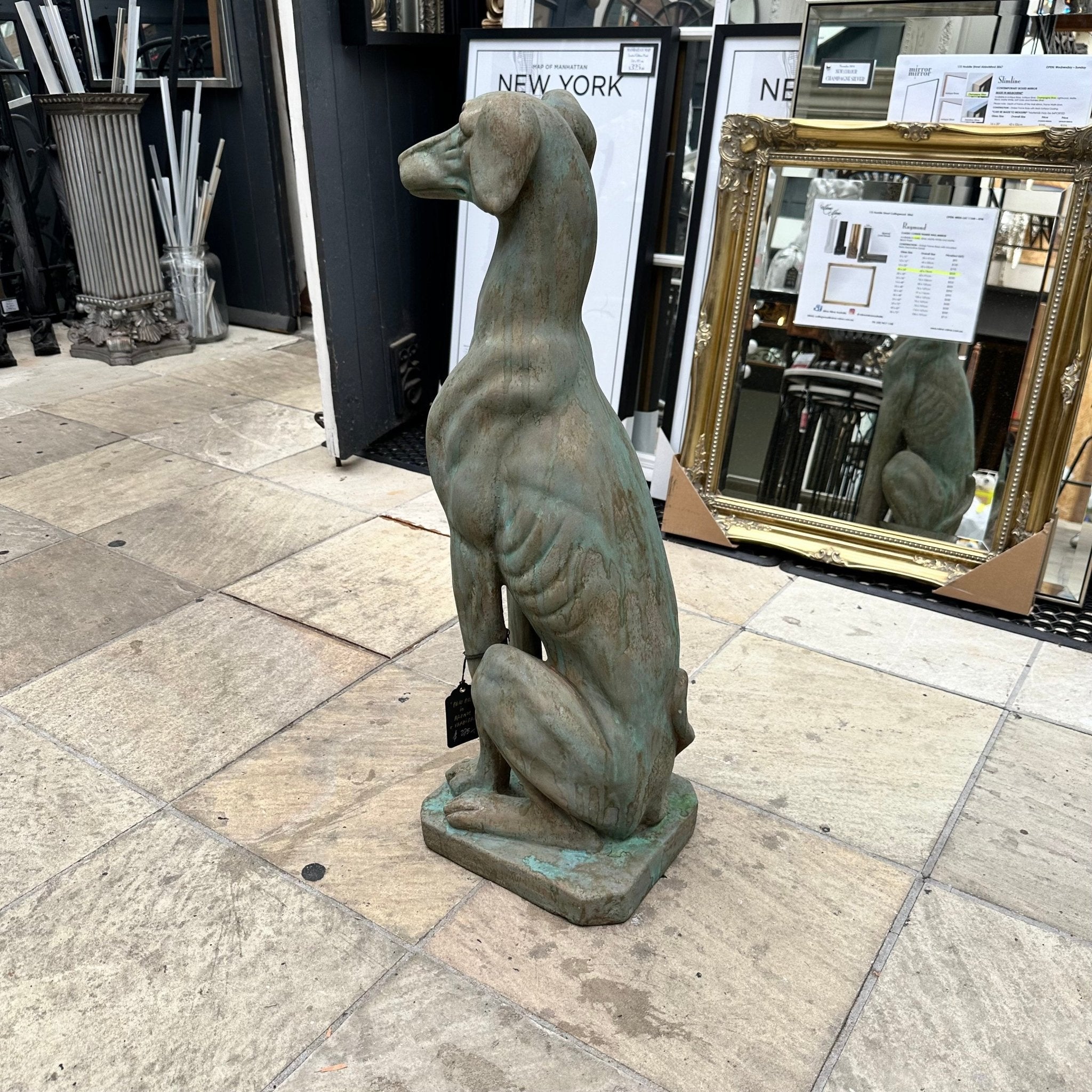 Deco Dog in Bronze & Verdigris - Mirror Mirror Australia