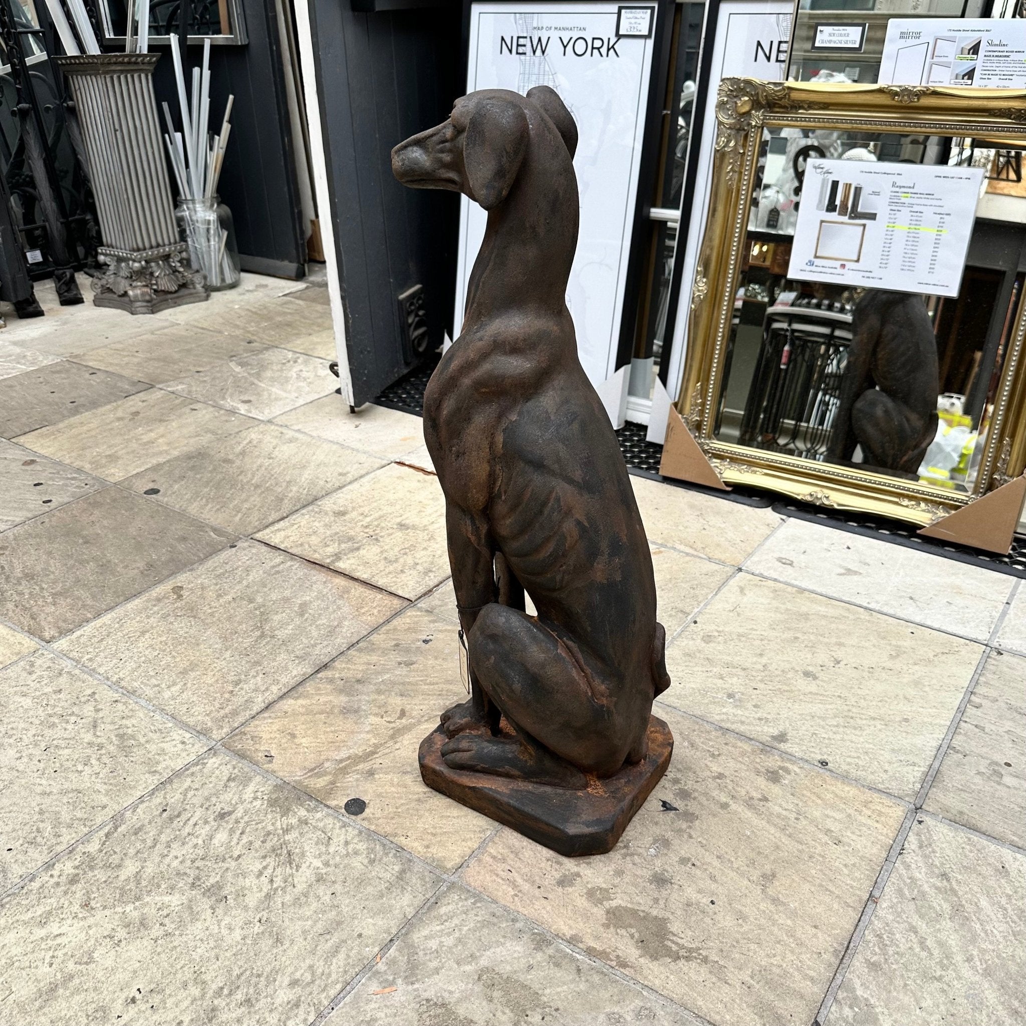 Deco Dog in Cast Iron & Rust - Mirror Mirror Australia