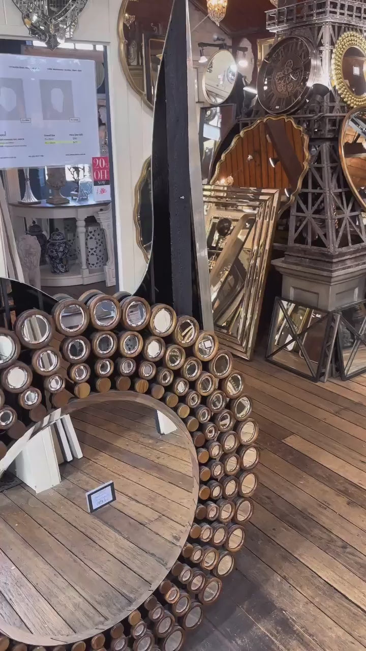 One of our favourite mirrors in the store!! Aztec is the perfect combo of Deco and modern luxe ✨ available in-store and online. #MirrorMirror

🏠 172 Hoddle Street, Abbotsford VIC 3067
🕐 Trading Hours in Bio
📞 03 9417 1100 
👩‍💻 Got a question? DM Us