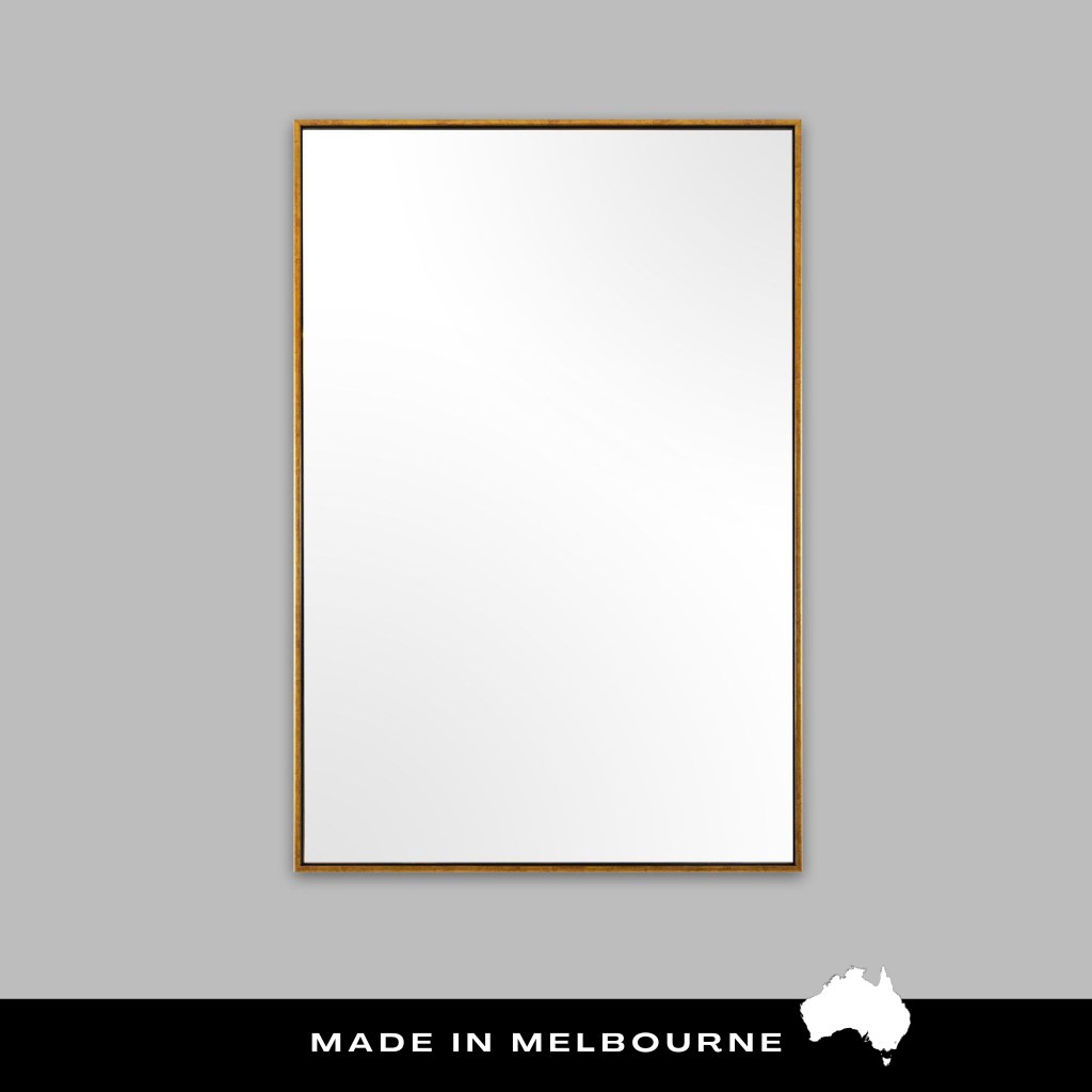 Slimline Antique Brass (with Polished Mirror) - Mirror Mirror Australia