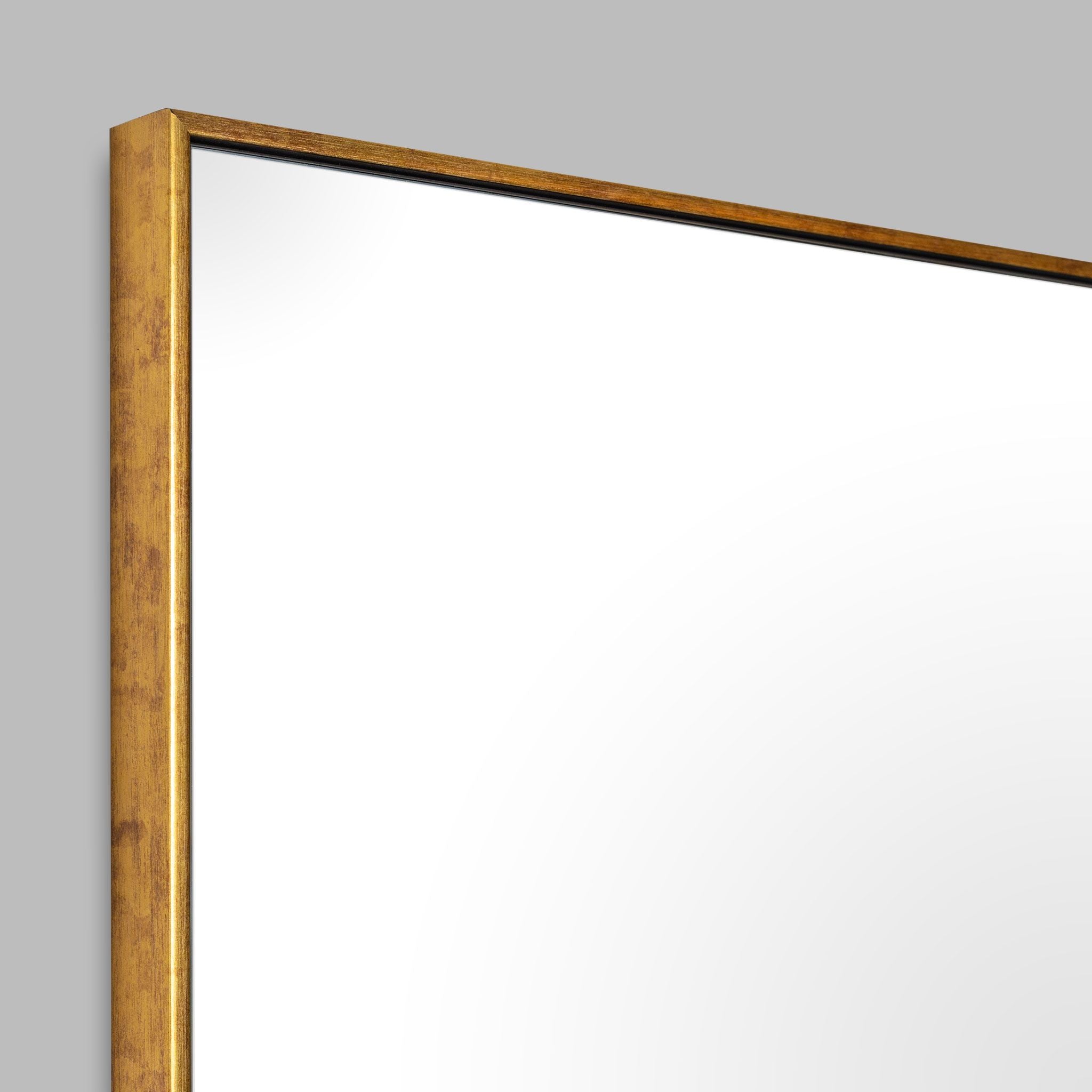 Slimline Antique Brass (with Polished Mirror) - Mirror Mirror Australia