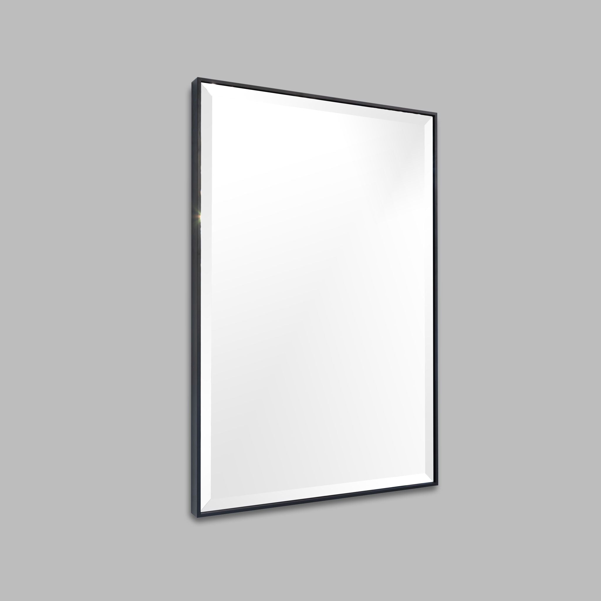 Slimline Black (with Bevelled Mirror) - Mirror Mirror Australia