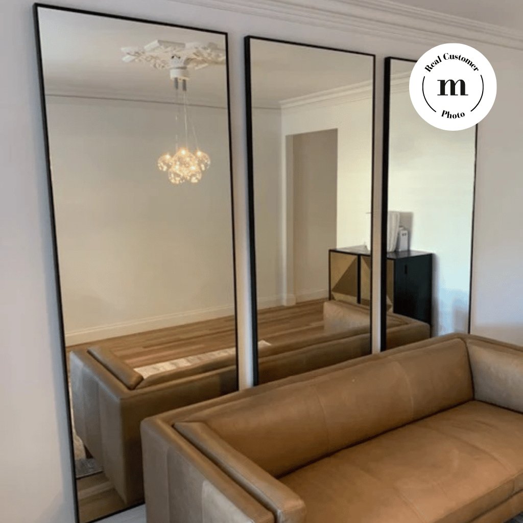 Slimline Black (with Polished Mirror) - Mirror Mirror Australia