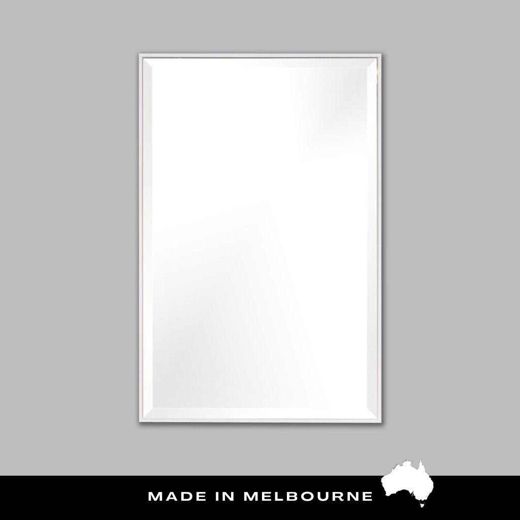 Slimline White (with Bevelled Mirror) - Mirror Mirror Australia